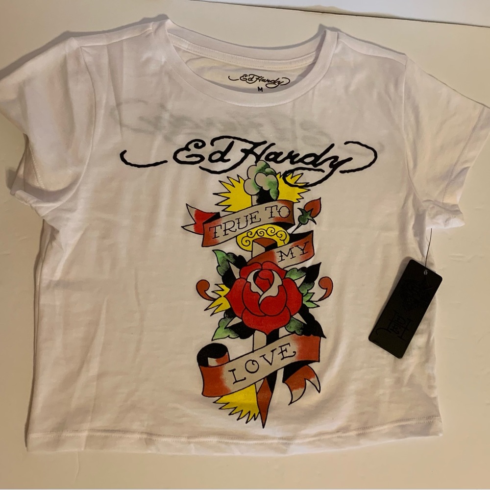 Ed Hardy crop top. Size M